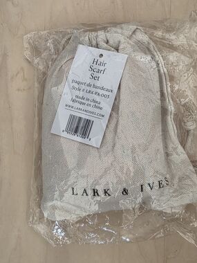 NWT Lark & Ives 2 pc Scarf Set Head Hair scarves
